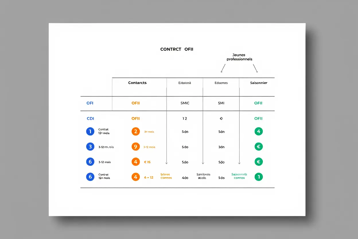 Barèmes de la taxe OFII selon la durée du contrat