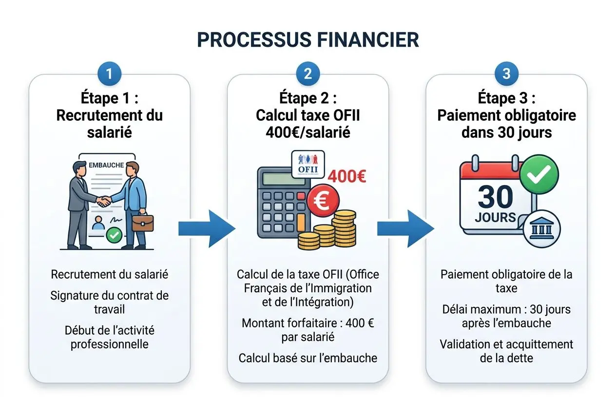Processus de paiement de la taxe OFII pour employeur